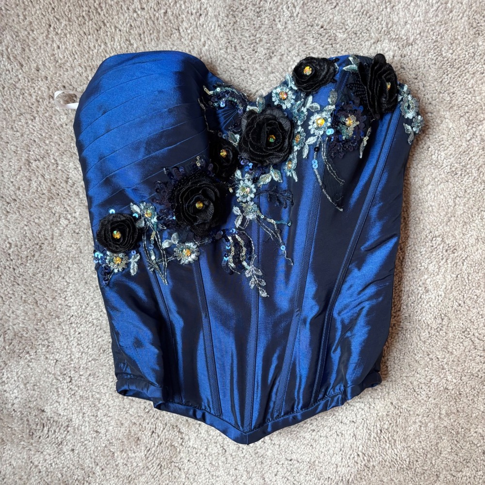 Vintage 90s / 2000s Dark Fairy Whimsy Corset Bustier Top